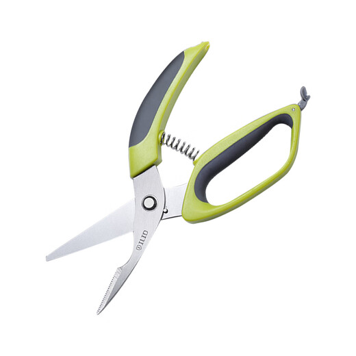 ILID Ciseaux de cuisine multifonctions pour usage domestique, grands ciseaux à os de poulet en acier inoxydable, ciseaux à écailles de poisson pour gratter les noix, ciseaux ménagers pour couper la viande et tuer le poisson, ciseaux de cuisine multifonctions (gris)