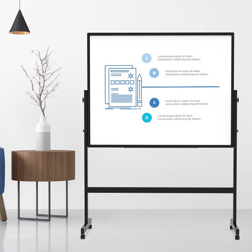 
Morning (M/G) 120*90cmH type bracket whiteboard double-sided flip movable conference office teaching household lifting whiteboard writing board ADB983T5