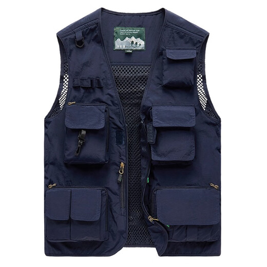 
JP Spring, summer and autumn thin men's vest multi-pocket quick-drying mountaineering photography jacket 9898 9898 khaki L (suitable for 125 Jin [Jin equals 0.5 kg]-140 Jin [Jin equals 0.5 kg])