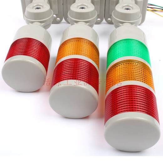 Warning light LED waterproof three-color flash machine indicator light alarm with signal beacon multi-layer 24V220V single color (green) always on 24V single color