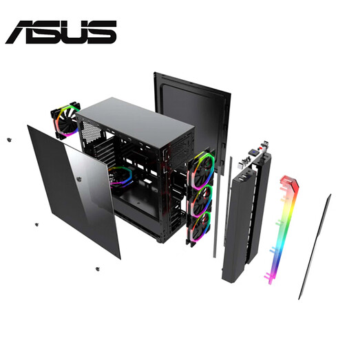 ASUS 11th generation Core i5 11400F/1660S/3050/3060/5060 online game entertainment home design desktop computer assembly computer host DIY complete machine configuration one i5 11400F+GTX1050Ti 4G