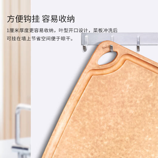 世廚（SAGE）美国进口切菜板抗菌砧板案板耐高温带凹槽和防滑垫30*45*1cm