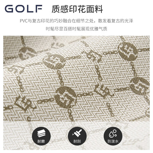 高尔夫（GOLF）女士钱包新款时尚短款零钱包多卡位卡包女复古老花ins礼物送女友 米白配棕色