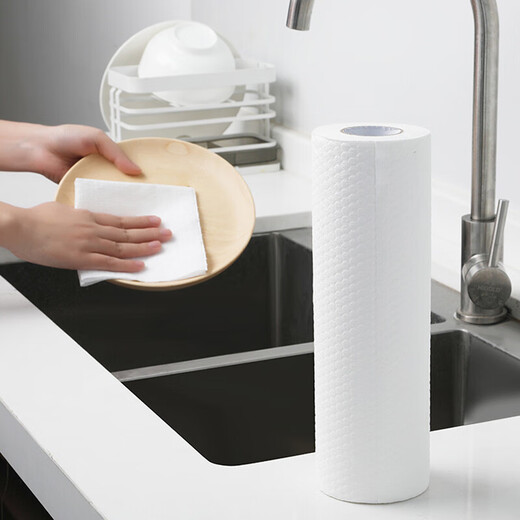 Mengting lazy rag non-woven fabric 20cm*150 pieces disposable rag household kitchen paper towel absorbent water and oil dishwashing towel