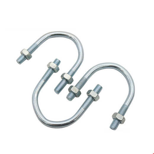 Cat U-bolt screw galvanized U-shaped air pipe U-shaped hoop pipe clamp water pipe fixing buckle M6*6 points DN20100 set
