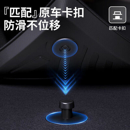 车丽友专用于2024款标致408脚垫tpe全包围4008/508l/5008七座/308/2008 【耐磨抗损】TPE脚垫+雪妮丝黑 标致4008