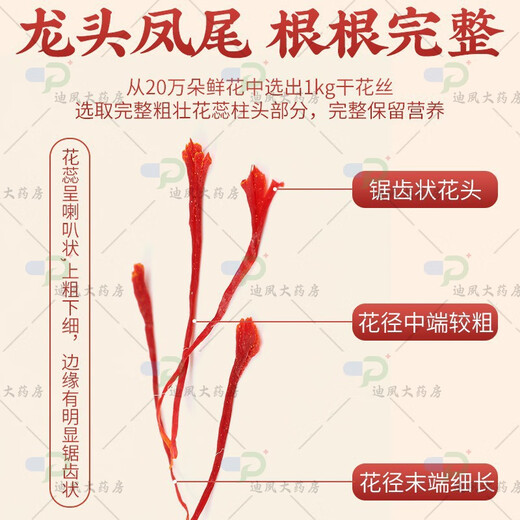 Beijing Tongrentang saffron can be used with the source of Iranian saffron. Tibetan saffron soaked in water to drink health nourishing for men and women. Beitong saffron 1.1g/bottle 5 bottles (stocked)