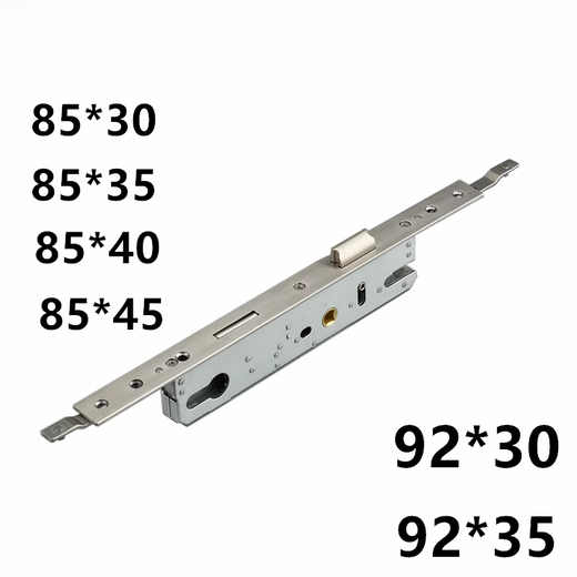 CLCEY断桥铝门锁塑钢门机械门专用不锈钢多点锁体8530 8535 9230 9235 92*34多点锁体 30mm-50mm x 通用型 x 不带钥匙