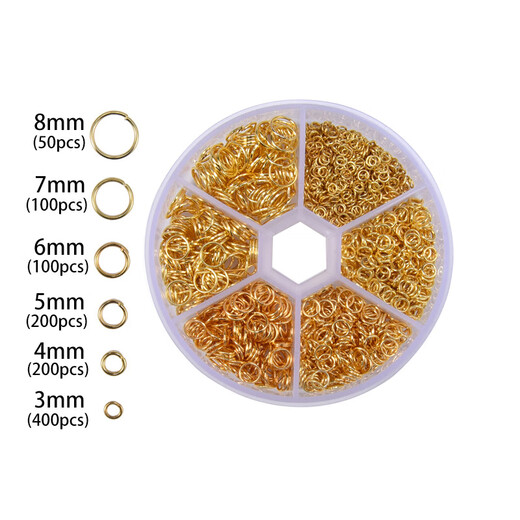 OSRO diy open ring connecting ring earrings bracelet necklace buckle connector handmade material package white k color 6 Specifications + box