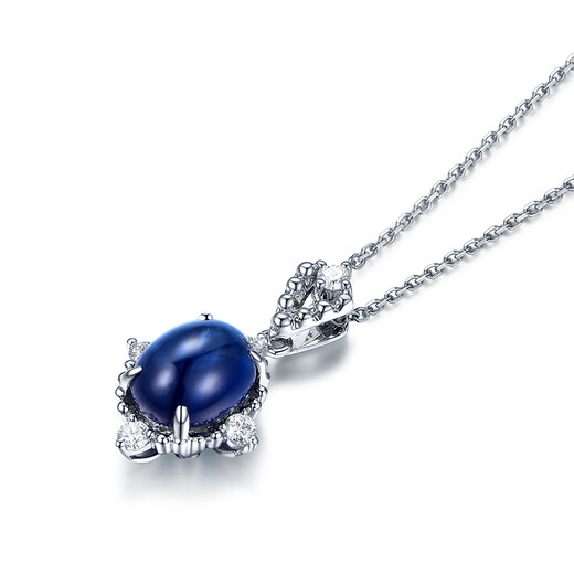 Millais Jewelry 2.0 carat plain sapphire pendant 18K gold inlaid with diamonds custom necklace women's colored gemstone jewelry accessories without chain chain can be additionally customized