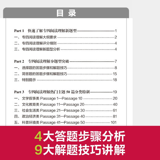 TEM4 neuer Fragetyp, einzelner Durchbruch, Englisch-Hauptfach, Leseverständnis der Stufe 4