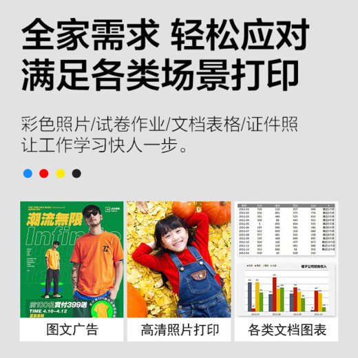 
Funny House is suitable for Epson L4158 L6166 L6167 L6168 L4167 L61 L6198 L41 Four-color set (black + red + yellow + blue) + 1 black, actual delivery 5