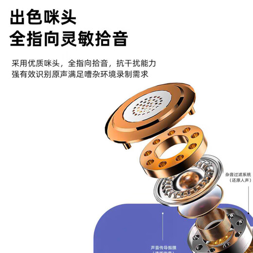 Pinshi two-in-one interface wireless lavalier radio microphone mobile phone live recording Bluetooth microphone Vlog outdoor interview short video suitable for Apple Android camera three-in-one two-person flagship version ENC noise reduction (Apple Android SLR)