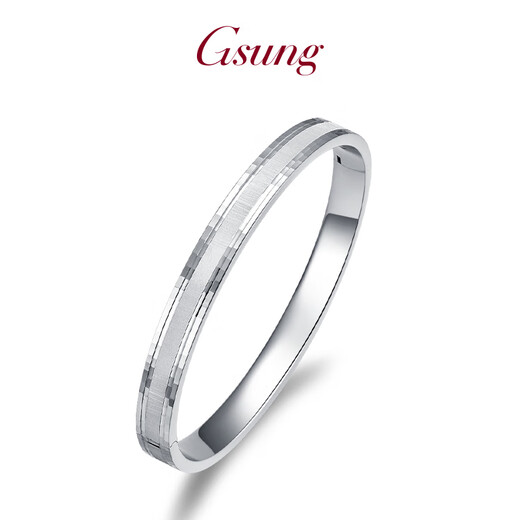 GsunG platinum PT950 bracelet for women, couple style, cat eye craft bracelet, colorful brushed surface platinum bracelet spring buckle, calculated based on the gold price of the day