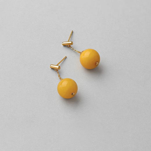 Hande Beeswax Earrings for Women 925 Silver Earrings Design Light Luxury Fashion Elegant Temperament Birthday Gift for Wife and Best Friend S92 S925 Silver & Beeswax