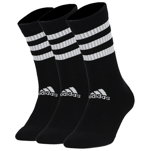 Adidas men and women socks 2024 new sports running triple pair black and white sports medium and high tube socks DZ9435 DZ9435/triple pair medium tube thin model M[39-42 codes] counter fake one compensation ten