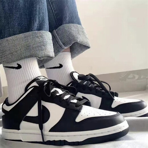 耐克（NIKE）DUNK low 黑白熊猫男女潮流防滑耐磨轻便舒适低帮休闲运动板鞋 DD1503-101 38.5