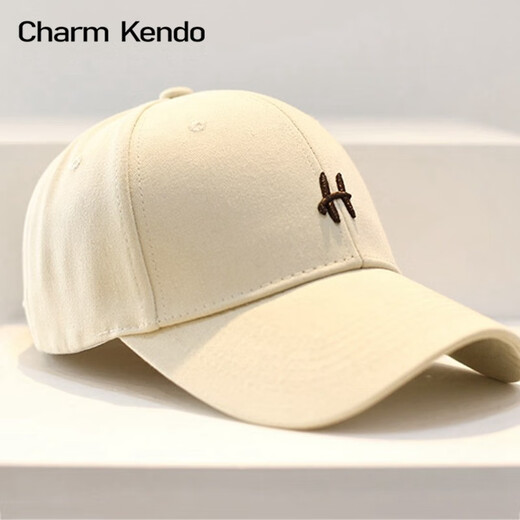Charme Kendo Site Web officiel Baseball Chatme Femmes Coréen Style Tendy Men de baseball High Top Baseball Sun Sun Circonfert Men's Women's Hat Gift Boad Boîte beige blanc