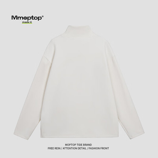 MMOPTOP German velvet turtleneck sweatshirt warm and thickened men's autumn and winter double-sided velvet bottoming long-sleeved inner layer APW965 black 2XL