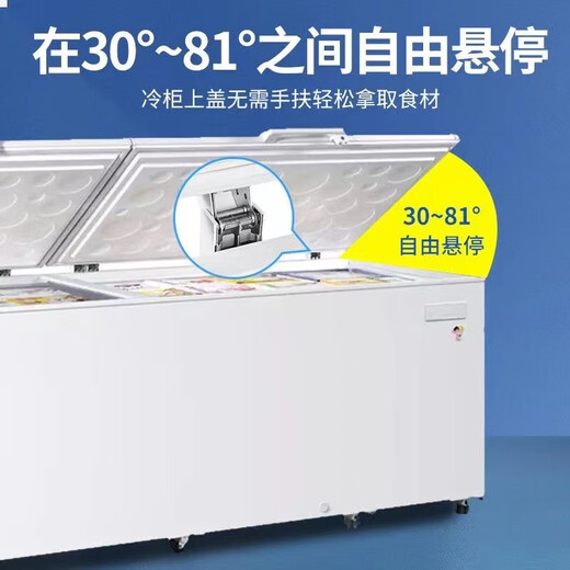 海尔（Haier）冰柜商用大容量500升以上电子控温双开门卧式冷冻柜转换单温冷柜带锁超低温深冷速冻茶叶海鲜雪柜 【商用推荐】-38℃超低温/钢板内胆/ 829L