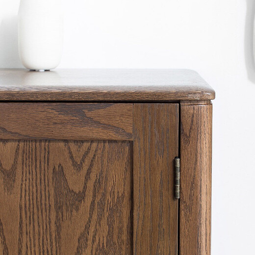Womu sideboard American solid wood cupboard new Chinese restaurant cabinet modern sideboard restaurant storage cabinet sideboard (walnut color) [FS-1105]