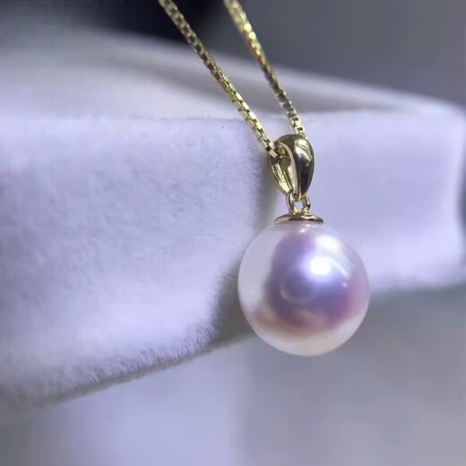 Fat Donglai's same 18k gold Akoya pearl pendant Japanese natural seawater single thickened 18K gold without necklace 6-6.5mm