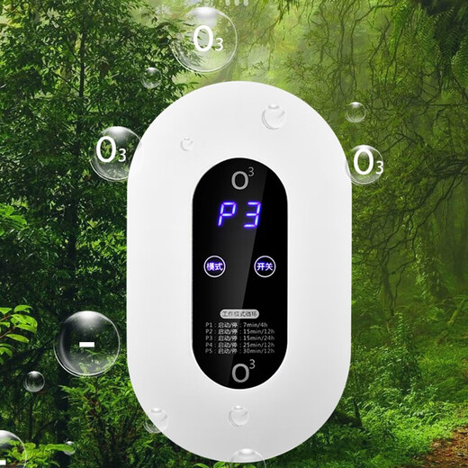 Jietian Air Disinfector Ozone Machine Household Small Generator Sterilization and Formaldehyde Removal Bathroom Toilet Pet Deodorizer White - Ozone + Negative Ion Function