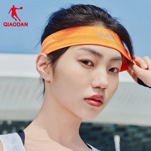Jordan Feiying Sportstirnband Männer und Frauen, die Haarband Anti-Vorgänger-Schweiß leiten, schweißbeingezogene Anti-Sweat-Band Orange 丨 Das gleiche Modell für Männer und Frauen, beide Größe