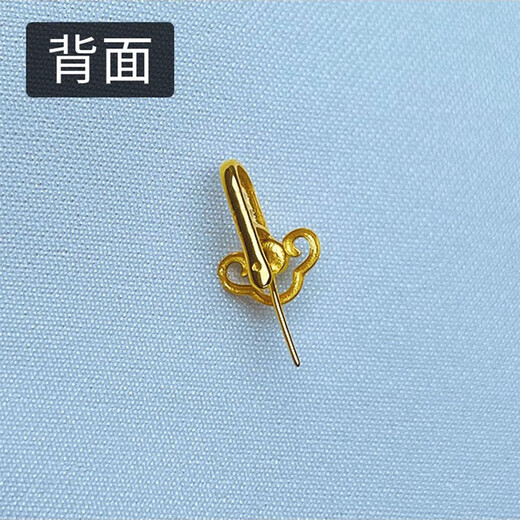 DL 1998 Fat Donglai same style gold buckle head jade pendant color top bead inlaid with auspicious cloud clip buckle pearl necklace head buckle pendant essence auspicious cloud clip buckle