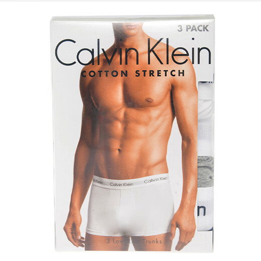 Calvin Klein CK Men's Boxer Panties 3 Pack U2664G Chinese Valentine's Day Gift 998 Black, White and Gray 3 XL