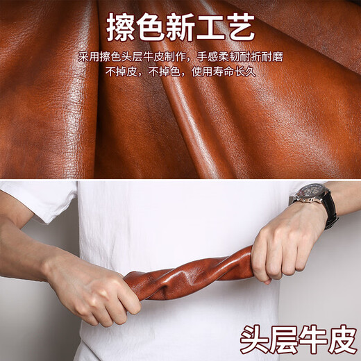 Cool Känguru KQ Leder-Schlüsselbeutel Herren Multifunktionsschlüssel-Clip-Schlüssel-Bag-Kartenbeutel Zwei-in-One-Speicherartifakt Cowhide Protective Cover Kaffee-Farb-T-Hanging-Modell