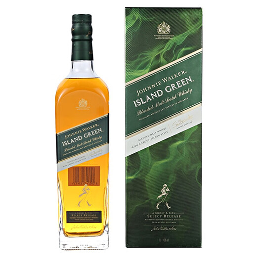 Johnnie Walker (Johnnie Walker) Green Brand Green Island Scotland Mischen Whisky 1000ml 43 Grad Geschenkbox Importierter Wein