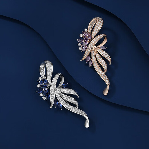 Marco Bizzarri high-end brand brooch Xingdai brooch high-end women's exquisite luxury suit anti-exposure brooch women's corsage 520 for wife A gift box