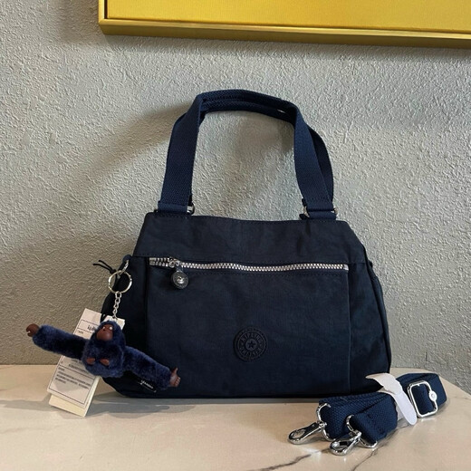 Kipling凯浦林新款女包手提单肩斜挎包大容量布包超轻k15257 藏青 尺寸31*20.3*12cm