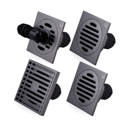 Submarine MTK50-10 floor drain set nickel-plated brushed brass four-proof shower dry area universal floor drain set 50 tubes 1 shower 2 dry 1 wash with elbow