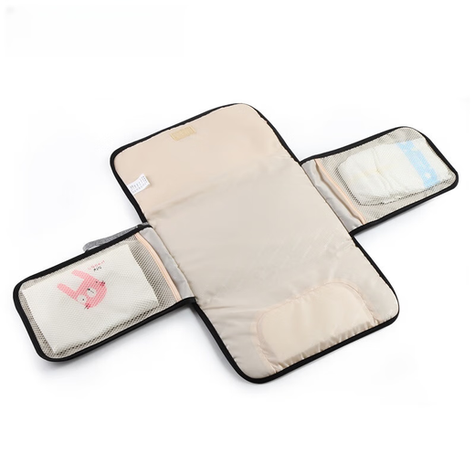 Jingmengyuan baby diaper and moisture-proof pad multi-functional portable portable diaper changing simple storage waterproof pad diaper bag beige plaid