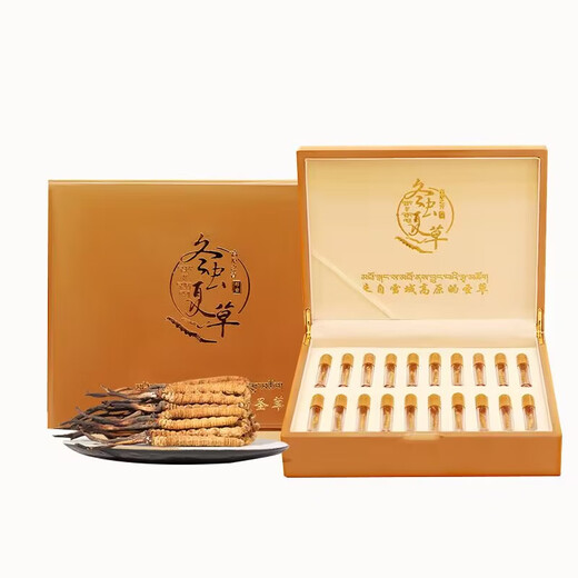 色季拉 冬虫夏草新干虫草滋补送礼佳品礼盒装 4根/g【5克20根】水晶管礼盒