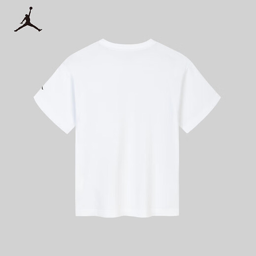 NIKE JORDAN Nike AJ children's summer T-shirt summer new moisture-absorbent and breathable children's short-sleeved pure white 150/72 recommended height 140-152cm