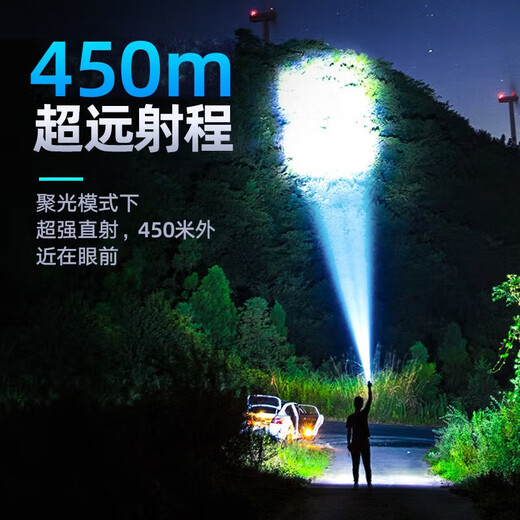 Philips Ligera fuerte Fuerte Luz de largo alcance zoom telescópico de largo alcance Recargable Pequeña y conveniente Iluminación al aire libre Luz de emergencia SFL6168 Linterna de zoom