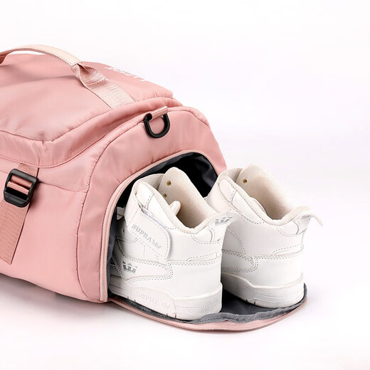 Qbily travel fitness bag for men and women short-distance travel luggage student storage bag for large capacity to be produced and wet and dry separation Haze blue丨Multifunctional wet and dry separation bag