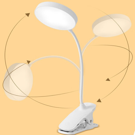 Gaijiang clip-on LED desk lamp rechargeable learning children college student dormitory cute small desk lamp bedroom bed 4000 mAh rechargeable dimmable color adjustment