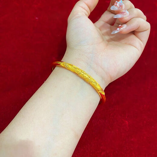 Vatican-made old Phoenix gold shop style filigree bracelet for women 999 gold-plated pure silver push-pull bracelet gold-plated silver adjustable bracelet genuine