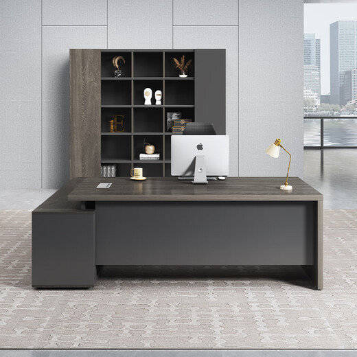 Chuangsheng Boss Desk President Desk Office Simple Modern Executive Desk Manager Desk Supervisor Desk Single Desk and Chair Combination