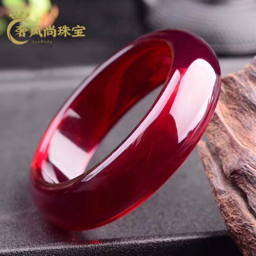 Fat Donglai's same style beeswax bracelet Baltic Sea natural blood amber red amber women's gift wine red bracelet chicken blood amber bracelet width 22MM inner diameter 62MM