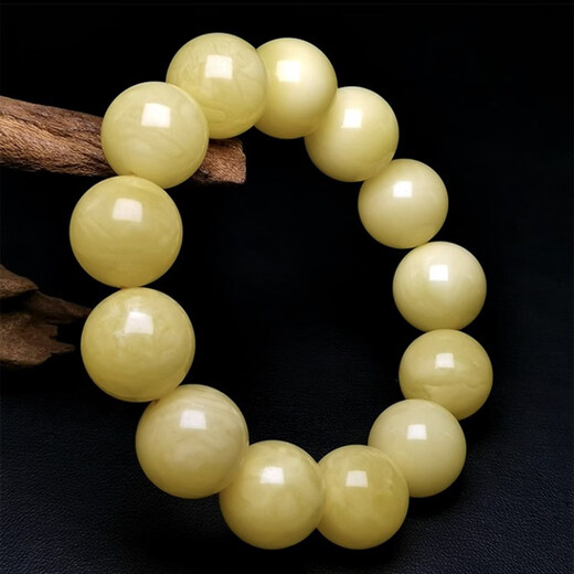 Feiyu natural beeswax bracelet for men and women, Russian raw ore white flower demon flower, fidelity, high-end genuine amber with certificate, 20mm white flower, 12 men's thick, pulled, wrist certificate, 0g