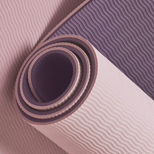 
Keep stretch mat yoga mat, entry-level two-color thickened lengthened fitness mat, anti-slip yoga jumping mat TPE 12801 classic 61cm purple/dark gray-7mm