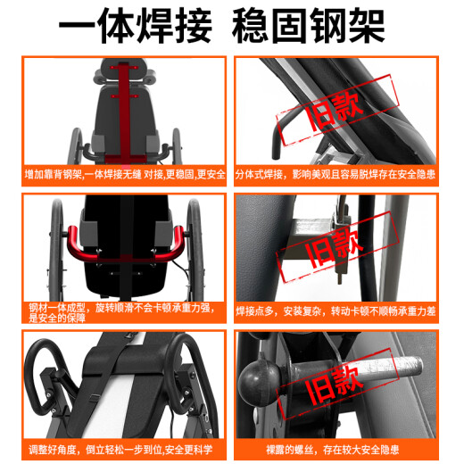 星舵小型倒立机家用健身倒挂器腰椎拉伸器倒立 倒吊辅助器瑜伽ZP 蓝色普通款 +无腰垫 无肩托 无U型PU卡脚