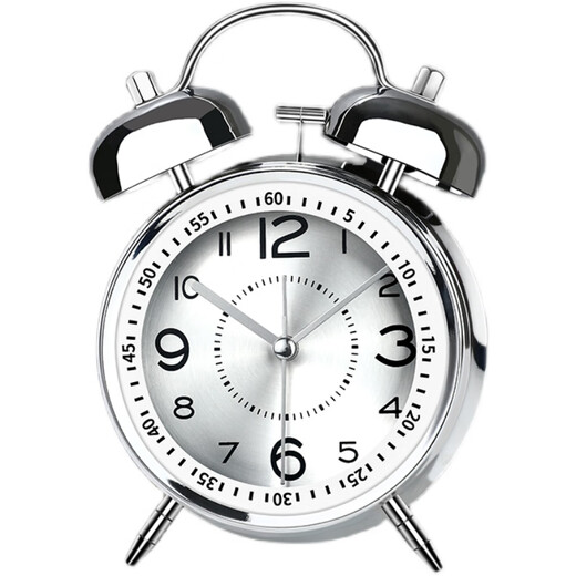 GERTHRON Germany's 2025 new mechanical alarm clock student-specific wake-up ornament for high school and junior high school students wake-up clock upgraded electroplating ice crystal white