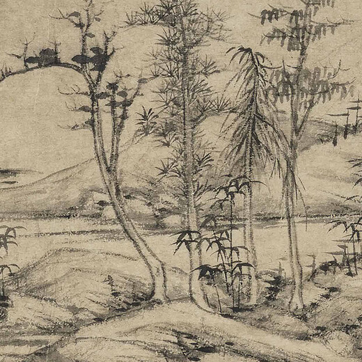 
Yuan Ni Zan presented the picture of Yun Yinjun in the past ancient landscape painting scroll literati famous paintings and antique paintings hanging paintings Yuan Ni Zan bamboo and stone pictures 12136 30X42 cm (spraying painting heart size) Framed