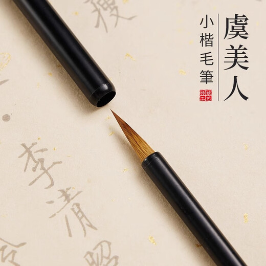 Yushui Lake small regular script brush calligraphy pen wolf cents poppy beauty small seal script copybook for beginners to write small characters beginners trumpet Chinese painting copy scripture copy regular script thin tip red hairpin flower thin head purple hair tracing red